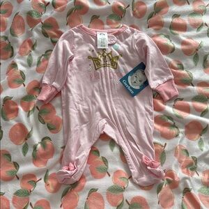 Gerber Light Pink Princess Footie